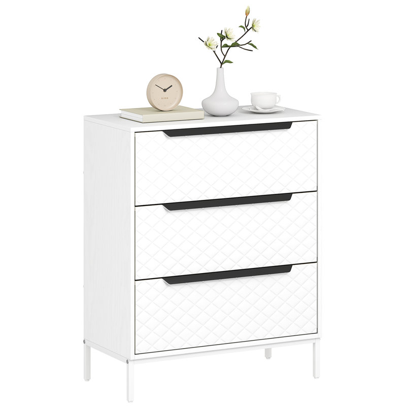 59.5cm W 3 - Drawer Chest of Drawers, White