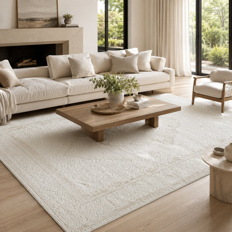 Tapis texturé Willean Crest, 6'7" x 9'2"