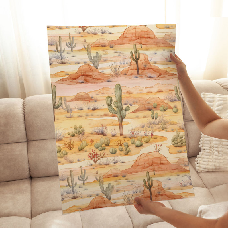 «Landscape and Nature Wild Wild West Desert Pattern Southwestern», reproduction d'art non encadrée, H 36 po x l 24 po