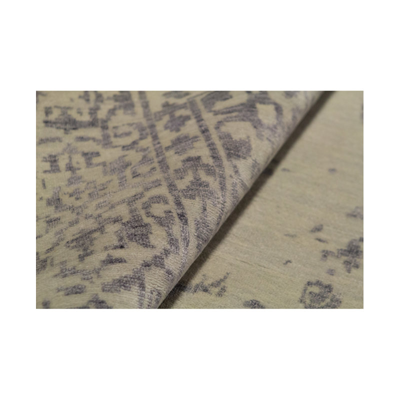 Hand-Knotted High-Quality Silver and Gray Area Rug