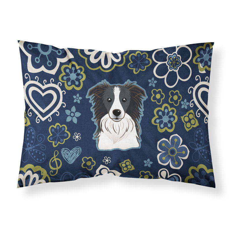 Taie d’oreiller floral, Border collie