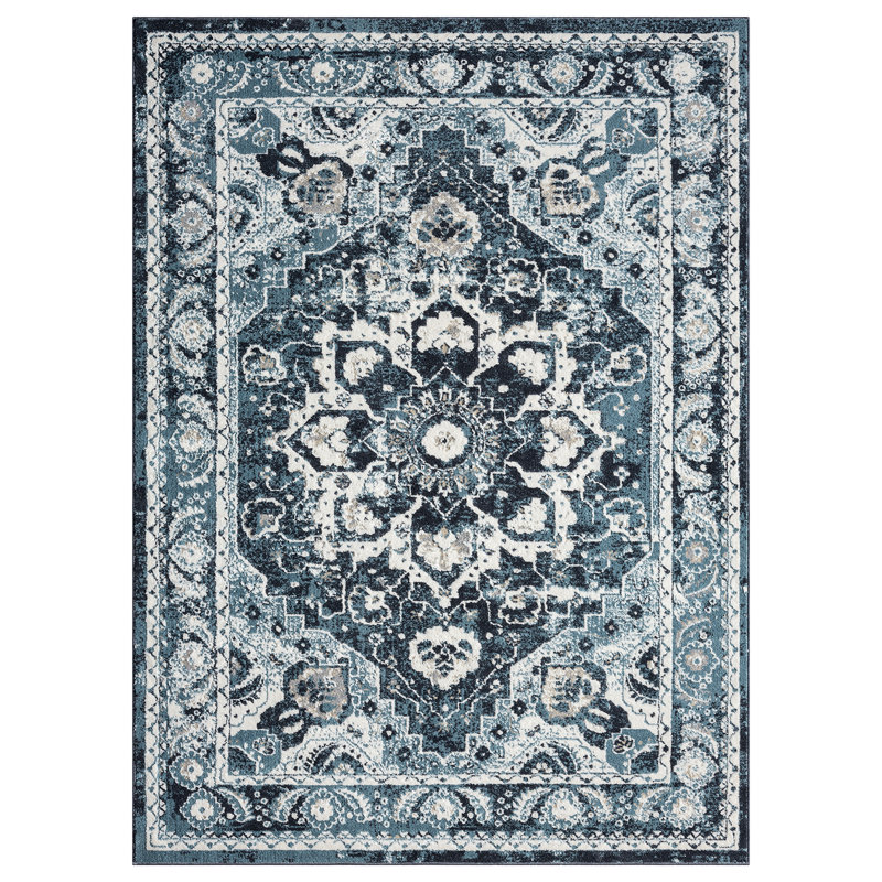Tapis bleu Afsana Camry, Rectangle 10 pi x 13 pi 2 po