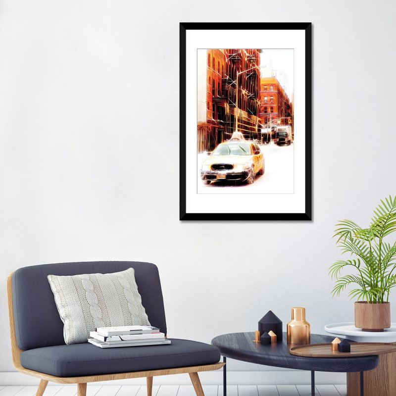 « winter day », impression sur toile, H 32 po x l 24 po x P 1 po, Papier d'art encadré noir, Blanc