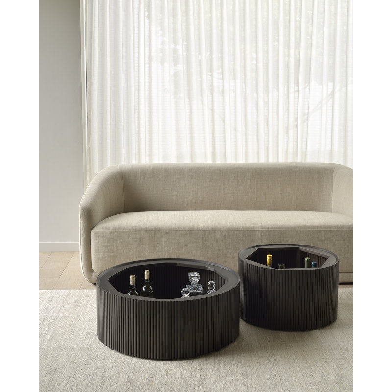 Roller Max Coffee Table, 13.8" H x 23.6" L x 23.6" W, Espresso
