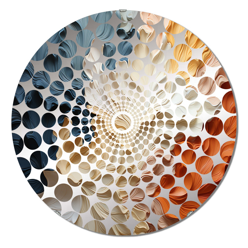 Taurence - Miroir décoratif à cercles concentriques, 23,6 po x 23,6 po