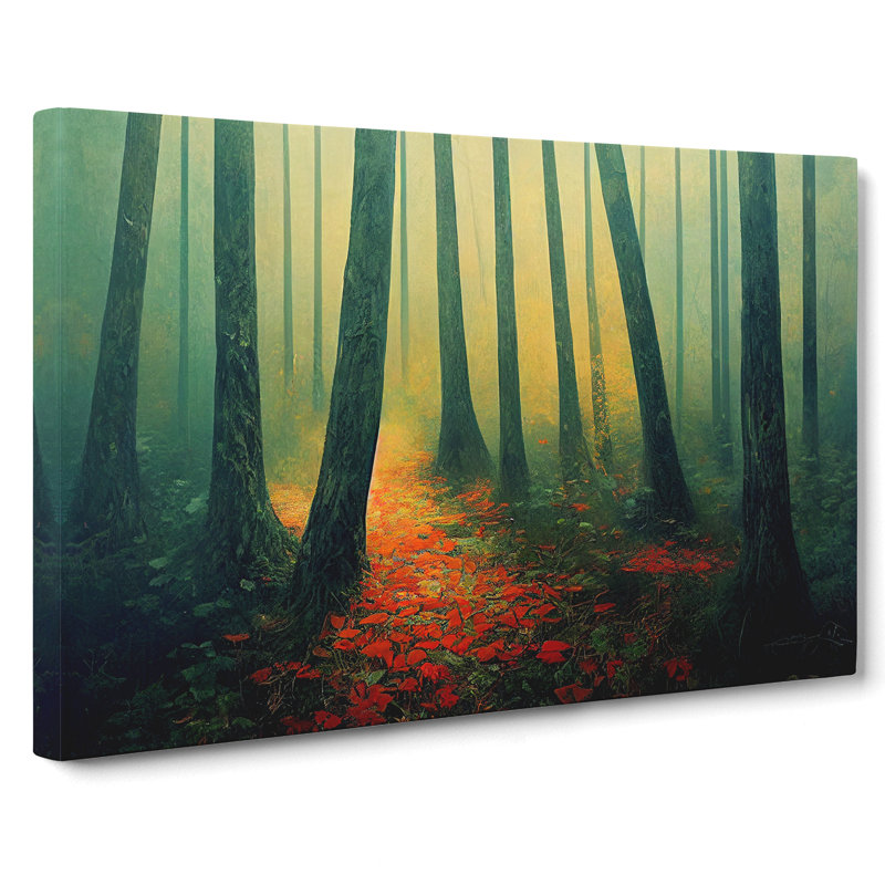 Pleasant Summer Forest - Wrapped Canvas, 35cm H x 50cm W x 3cm D