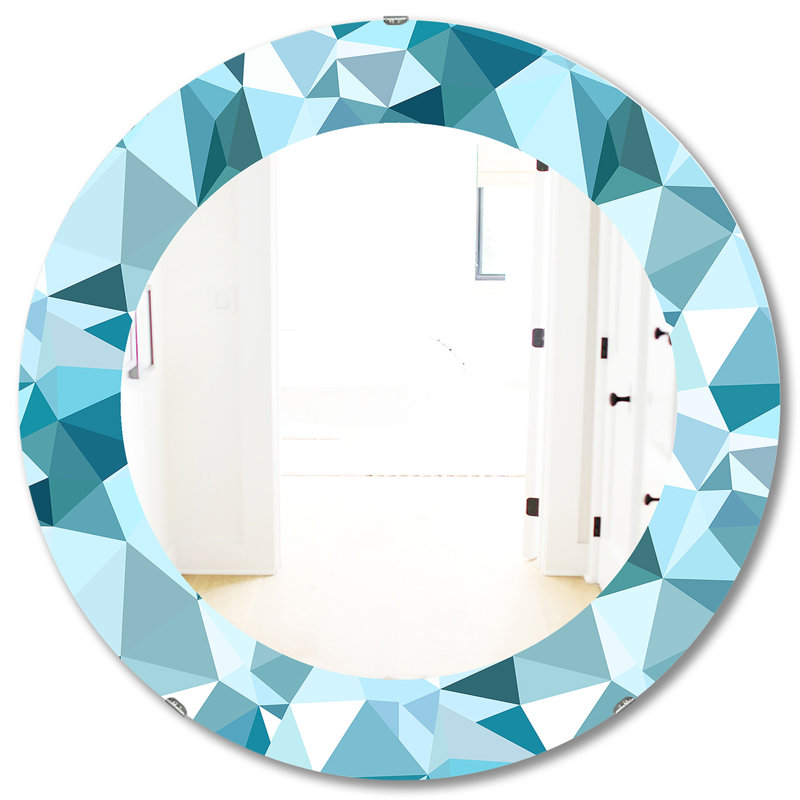 Triangular Colourfields 33 Wall Mirror, 31.5" H x 31.5" W