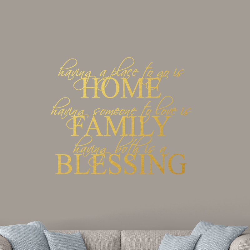 Adhésif décoratif « Home Family Blessing » Henline, Or
