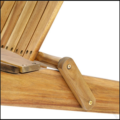 Folding Adirondack Chair With Slatted Back And Wide Armrests, Perfect For Patio, Garden, And Fire Pit Relaxation
