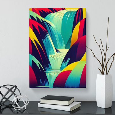 CAN-V0523-2820X Waterfall Pop Art Vol.2 1 Piece Wrapped Canvas Wall Art