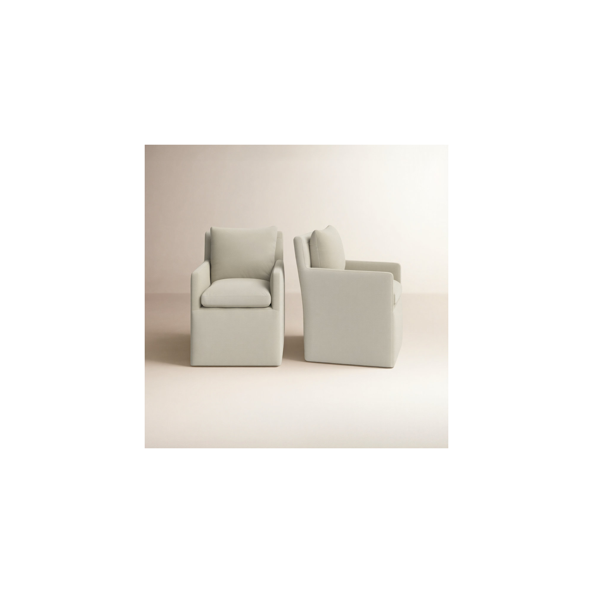 Alayaa Upholstered Arm Chair, Bella Beach Performance Velvet