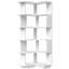5 tablettes de rangement en forme de L autoportantes pour bureau à domicile avec structure et utilisation polyvalente en bois d'ingénierie blanc