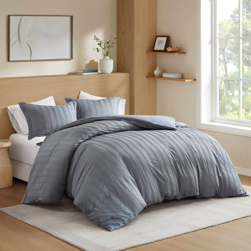 Ensemble de housse de couette 3 pièces, Gris