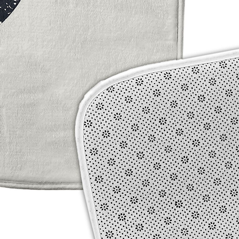 Tapis de bain Nautical Nights, L 17 po x L 24 po, Noir