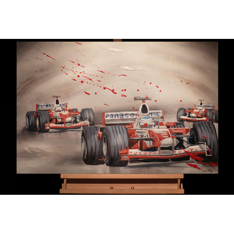 Hand -painted acrylic painting in the slipstream