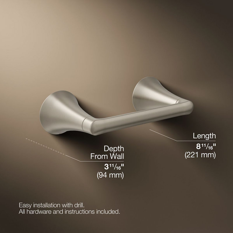 Porte-papier hygiénique Buckley, Nickel brossé
