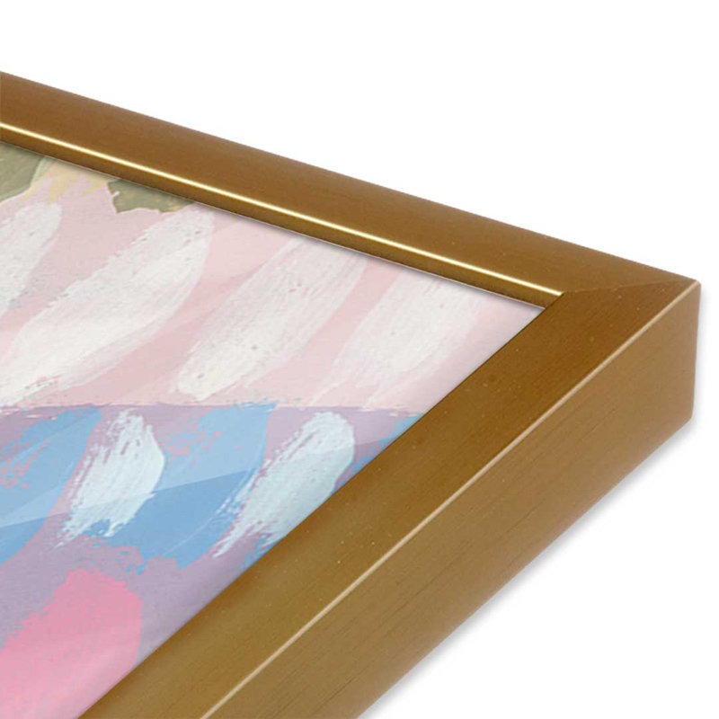 Impression sur toile «Vers l'avant III» par June Erica Vess, H 20 po x l 20 po, Doré