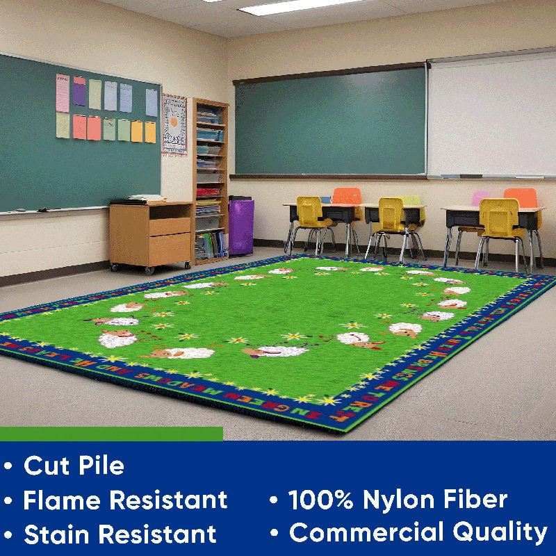 Tapis de salle à manger KidCarpet.com, Rectangle 7 pi 6 po x 12 pi