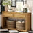 55" Console Table, Rustic Wooden Entryway Table With Storage Drawers And Open Shelf, Elegant Sofa Table For Hallway And Living Room-226142371