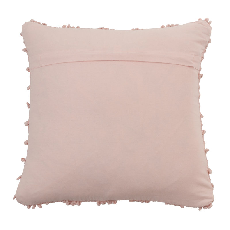 Cotton Throw Pillow, Pink
