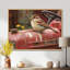 Oiseau moineau sur le tracteur II - oiseau, art mural-730360869-730360870-730360867