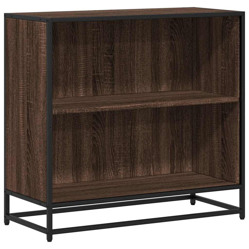 Borough Wharf Bookcase Engineered Wood, 76cm H x 60cm W x 35cm D, Smoked Oak