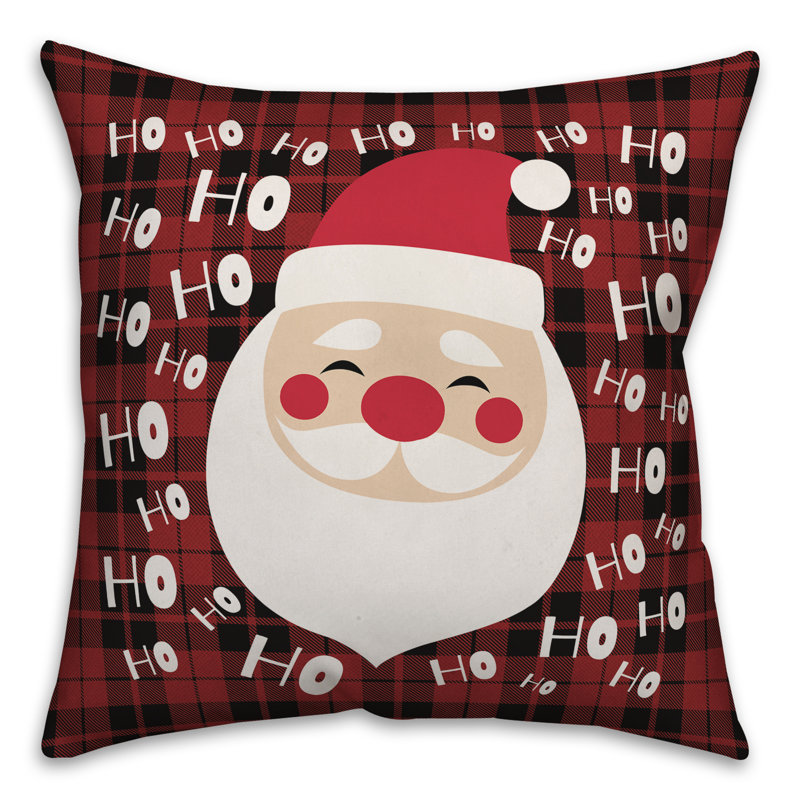 Plaid Pillow Cover, 16" x 16", Polyester/Polyfill