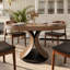 Salle de cuisine Mid-Century ronde en bois massif Yairi pour 2 à 8 personnes (1 table avec 2/4/6 chaises)-294304032-294321004
