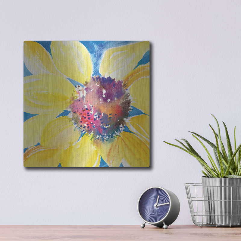 «Sunny 1» par Kristy riz, art mural en métal, H 12 po x l 12 po