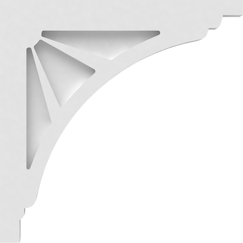 1 corbeau en PVC de qualité architecturale Stanford de l 7/8 po x P 20 po x H 20 po, H 20 po x l 20 po x P 1,875 po
