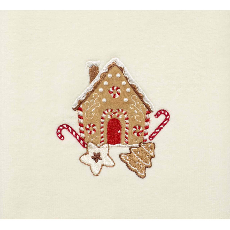 The Holiday Aisle® Gingerbread House 2-Pack Hand Towel Set