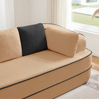 Canapé de gauche avec tissu Teddy