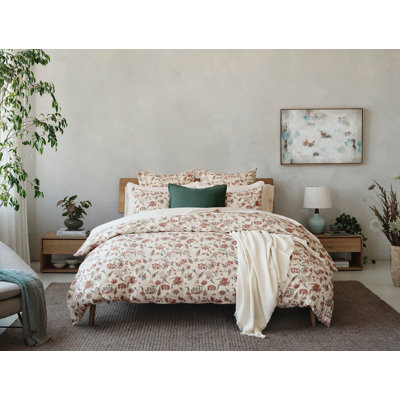 Viola Organic Print Duvet Cover