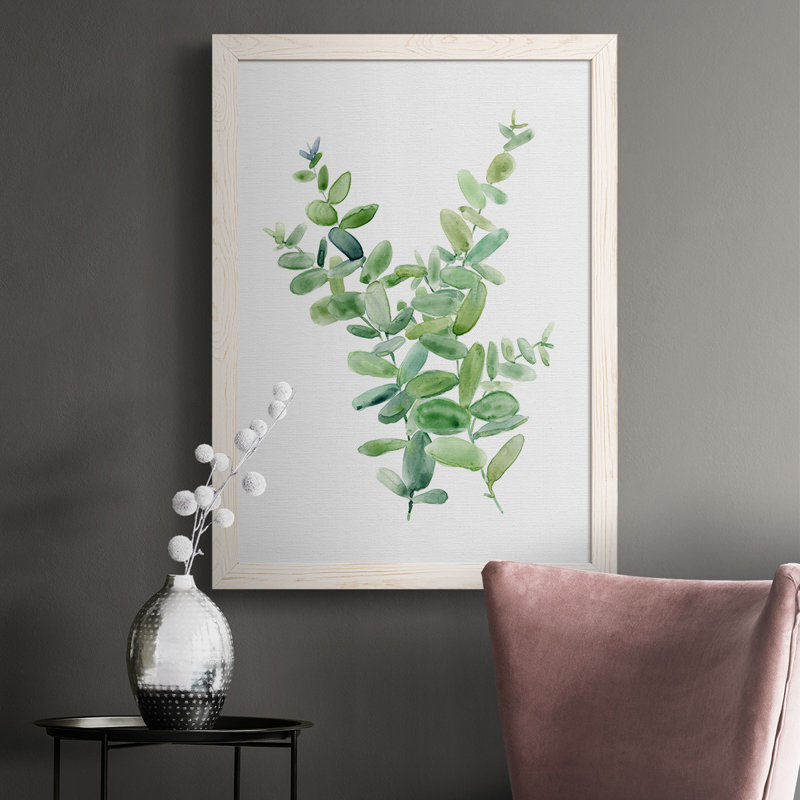 Eucalyptus III, reproduction d'art sur toile, Cadre blanc, H 37,5 po x l 27,5 po x P 1 po