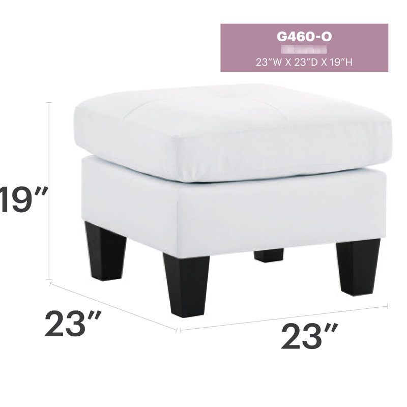 Élégant pour les petits espaces, couleur blanche, 48 cm (H) x 58 cm (L) x 58 cm (P), design décontracté, aucun assemblage requis, espaces de détente polyvalents, style