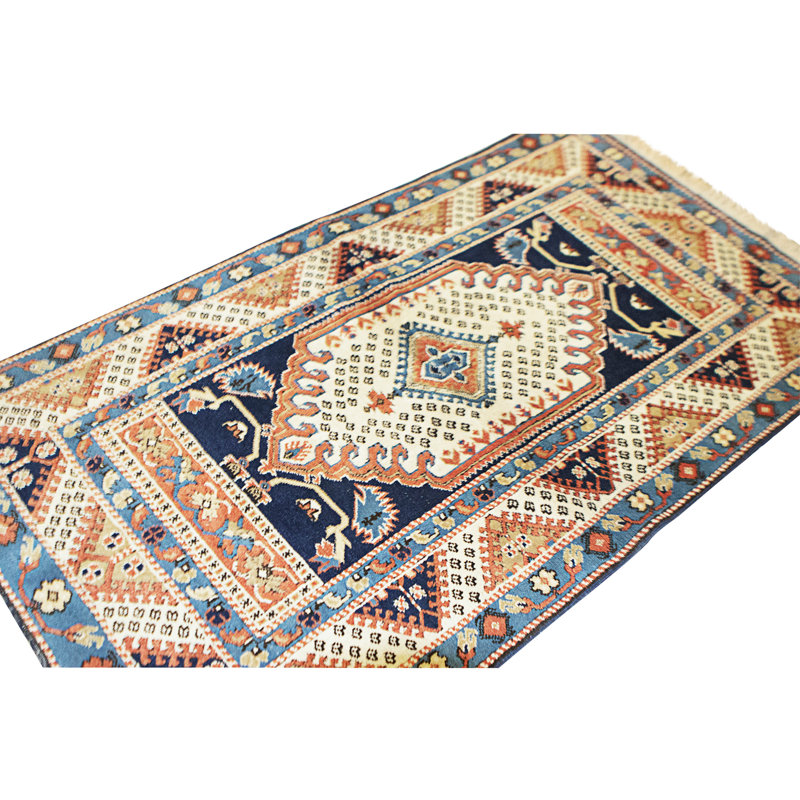 Tapis nef et ivoire noué à la main de haute qualité