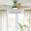 Ventilateur de plafond encastré moderne 36 "avec lumières DEL et télécommande