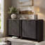 Buffet 31,5 po avec 2 portes et tablette réglable, console en bois pour la salle à manger-377937514-380420868