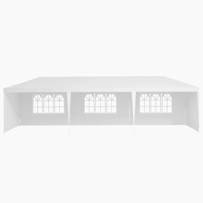 10X30' Waterproof PE Cloth Outdoor Gazebo With 5 Removable Sidewalls For Weddings And Parties