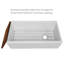 Whitehaus Collection Front Apron Single Bowl Fireclay Kitchen Sinks with Cutting Board and Grid-177137813-149444495