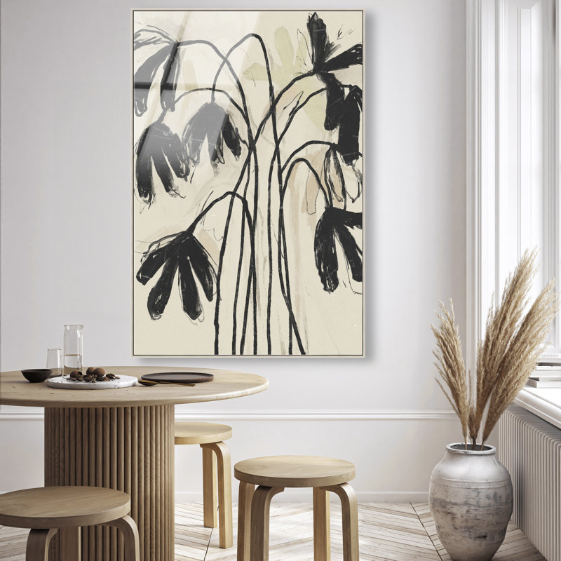 Tree Abstract Studio Print by Oliver Gal, 46"H x 31"W, Silver Floater Frame