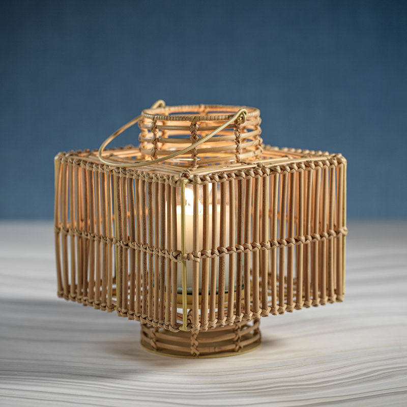 Bandar 14.75'' H Bamboo Tabletop Lantern