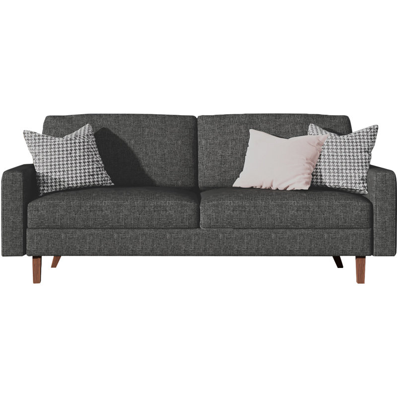 Ensemble de salon standard 2 pièces Christo, Polyester gris foncé