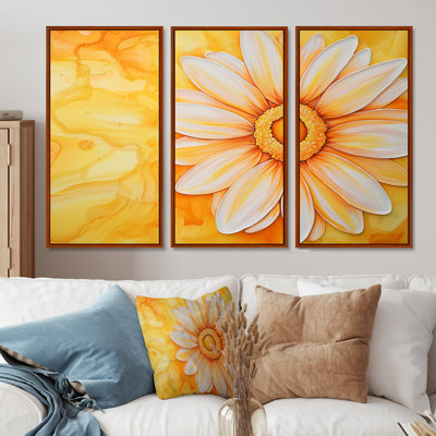 «Daisy Bloom Sunset - Daisy», ensemble de reproduction d'art mural