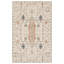 Tapis ivoire / rouge à motif de médaillon fait à la main Murphie (5 pi x 8 pi)-2398589