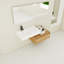 Meuble-lavabo mural avec lavabo en résine et tiroir, armoire de rangement pour salle de bain