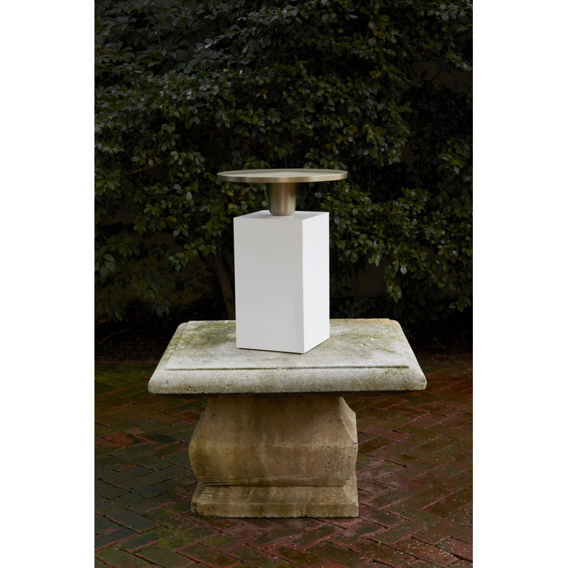 Stainless Steel Top End Table, 24"H x 15"W x 15"D