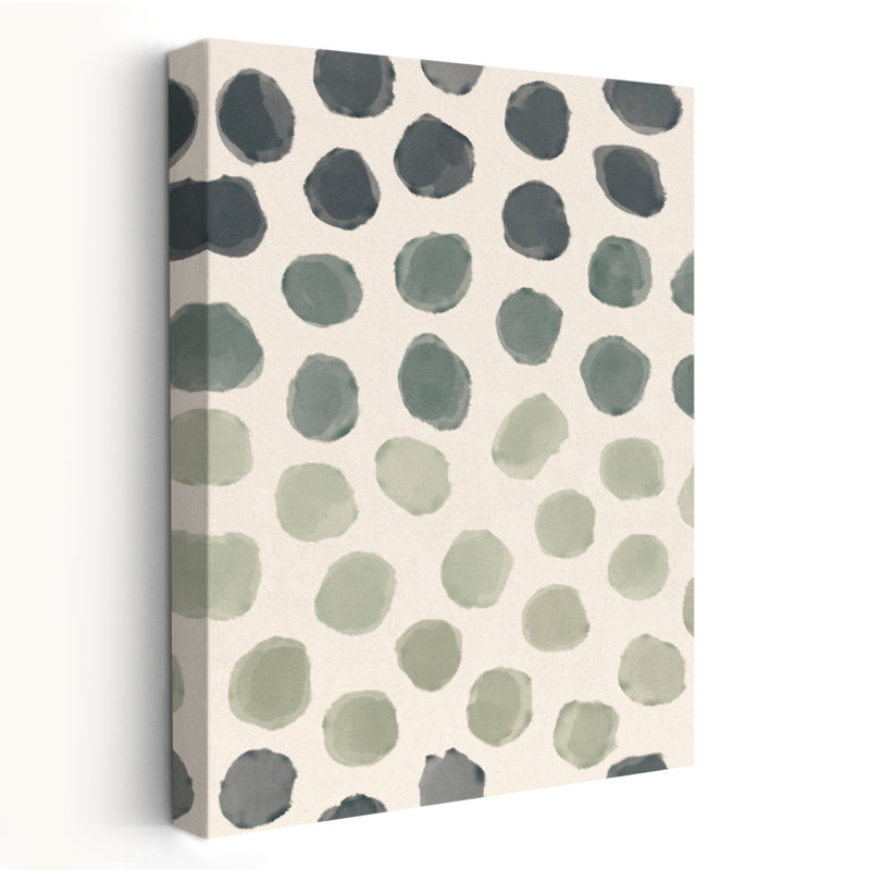 Motif botanique Cottage IVB - Motif vert foncé à pois vert, H 24 po x l 16 po