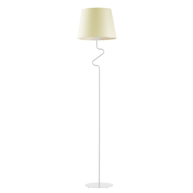Lutjens 174cm Traditional Floor Lamp, White, Ecru
