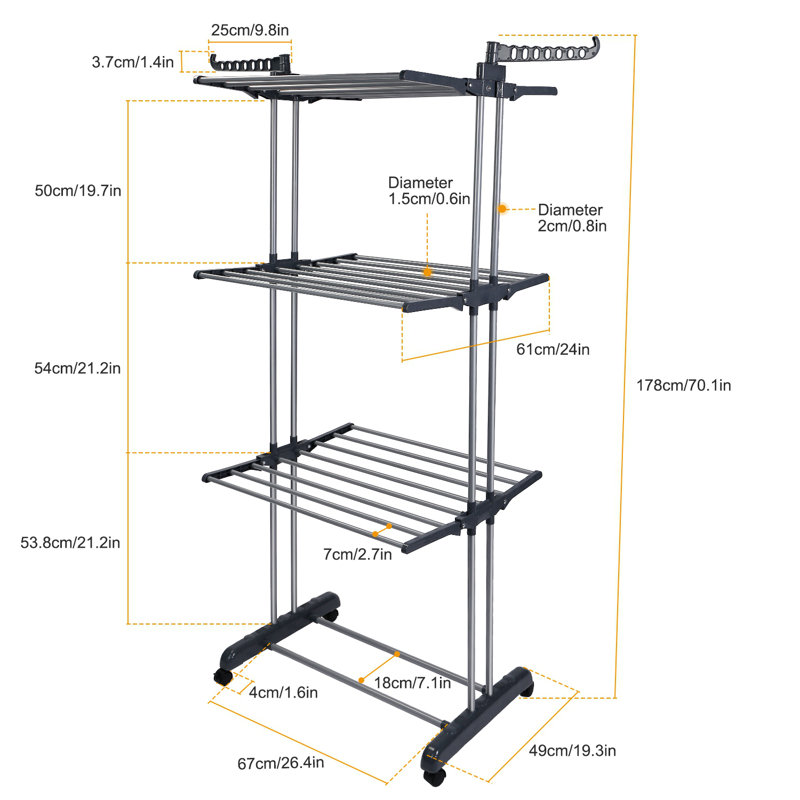 Iron Foldable Standard Drying Rack